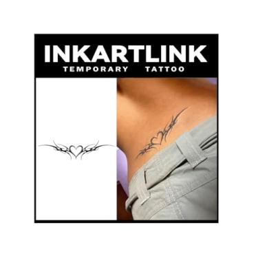 Imagem de INKARTLINK Tattoo Tech, 2 Folhas De Tatuagem Semipermanente Grande, Tatuagens Temporárias, Duram 1 A Semanas, À Prova D'Água, Aparência Realista, Sem Adesivo, Reflexo (Desenho Floral) 298