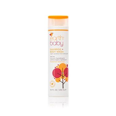 Imagem de Earth Baby Shampoo + Sabonete Líquido, 8,4 Fl Oz, Hipoalergênico Para Pele Sensível, Natural E Orgânico, Testado Por Pediatras Dermatologistas, Seguro Bebês, Crianças Pequenas