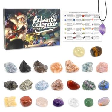 Imagem de FramePro Calendário Do Advento 2024, Contagem Regressiva Surpresa De 24 Dias Para O Natal, Presentes Da Série Gem Com Diferentes Tipos Pedras Meninos, Meninas E Adolescentes Adultos