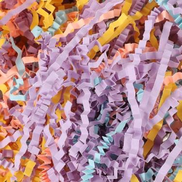 Imagem de PATIKIL Papel enrugado de 100 ml, papel de almofada de grama para casamento, aniversário, noivado, Natal, artesanato, caixas de presente, sacos de enchimento, rosa, amarelo, roxo, azul