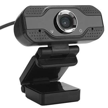 Imagem de Câmera para Computador Desktop 1080P, Suporte para Câmera Web de Redução de Ruído Digital 3D Plug and Play Full HD USB Webcam Online Com Microfone