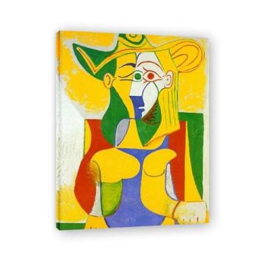 Imagem de Murais de Diego Rivera Mulher sentada em uma poltrona – Arte do Realismo Socialista Mexicano, Muralista do Século 468, Coleção Clássica do Museu de Nova York para Decoração de Casa 70 x 91 cm