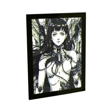 Imagem de Quadro Decorativo Anime Garota Cyberpunk Aesthetic Japão Poster Quarto Sala