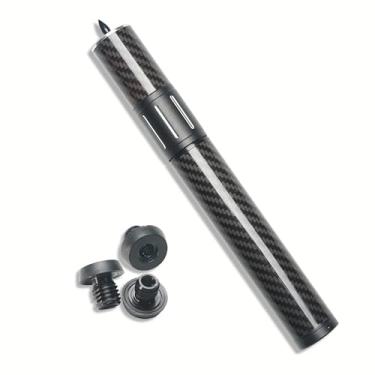 Imagem de YEUEK Extensão de bastão de bilhar com 3 amortecedores extensor de fibra de carbono ajustável para extensão de bilhar acessório para piscina de bilhar