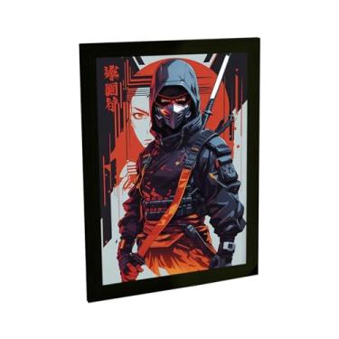 Imagem de Quadro Decorativo Ninja Futurista Anime Cyberpunk