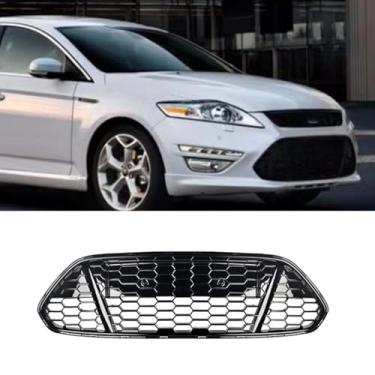 Imagem de Grade de para-choque para Mondeo 2011-2013 Kit de grade de para-choque dianteiro de carro ABS grade de para-choque dianteiro acessórios de carro (abaixo)