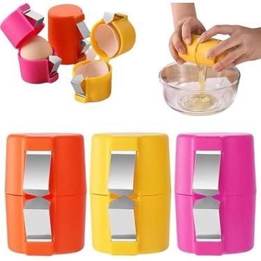 Imagem de Quebrador E Descascador De Ovos Prático Inox Para Cozinha Praticidade Premium - Cores Sortidas (1 Unidade)