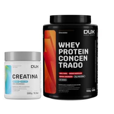 Imagem de Combo Creatina 300g + Whey Concentrado Sabor Chocolate 900g Dux Nutrition
