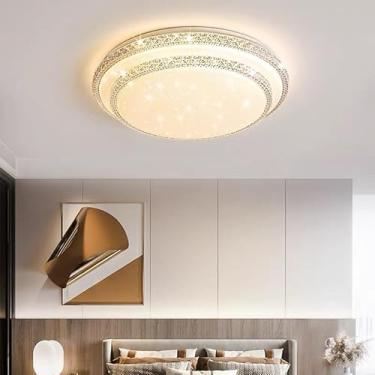 Imagem de Plafon Céu Estrelado Plafon Estrela Brilho Plástico 3 Cores Luminária De Teto Quarto(CD230969,20CM)