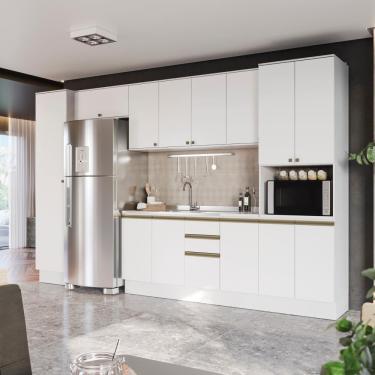 Imagem de Cozinha Modulada Celeste Kappesberg 100% Mdf Branco 360cm