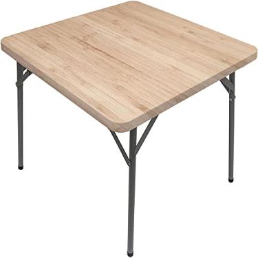 Imagem de CESGFC Toalha de mesa de madeira, estampa de textura de prancha de madeira, borda elástica, capa de mesa de jantar interna/externa, adequada para mesa quadrada de 89 cm x 89 cm