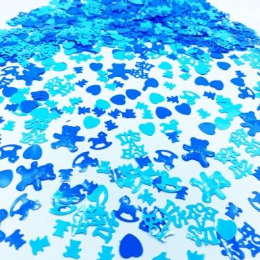 Imagem de JNSAXMI Mesa De Confete Com Lantejoulas E Granulados Metálicos Ou Faça Você Mesmo Para Lembrancinhas Chá Bebê Aniversário (É Um Menino)