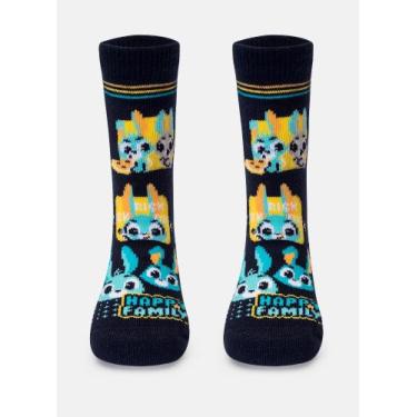 Imagem de Meia Cano Longo Bebê Família Coelho - Puket, 15 A 18