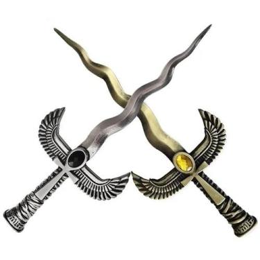 Imagem de Punhal Egípicio Athame Cruz Ansata Ankh em Metal (21cm) - Relaxar e Me