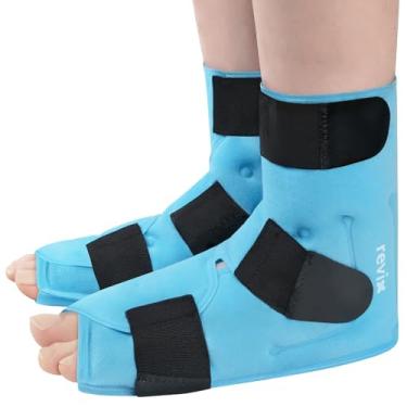Imagem de REVIX Bolsa De Gelo Grande Para Tornozelo Desconforto Nos Pés, Gel Frio Reutilizável Com Terapia Compressão, Envoltório Cobertura Total Recuperação Pós-Treino, Tendinite Do Calcâneo, 2 Pacotes