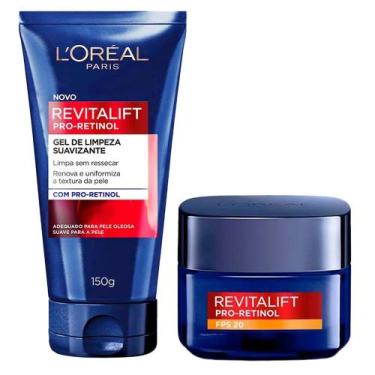 Imagem de L'Oréal Paris Kit - Gel de Limpeza Facial + Creme Facial Antirrugas, K