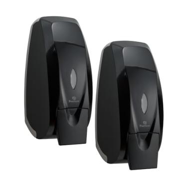 Imagem de Kit 2 Saboneteira 800ml Dispenser Plástico ABS Alta Resistência Sabonete Líquido Álcool Gel Detergente Botão Push Visor Transparente Banheiro Cozinha Clínica Academia (2, Preto)