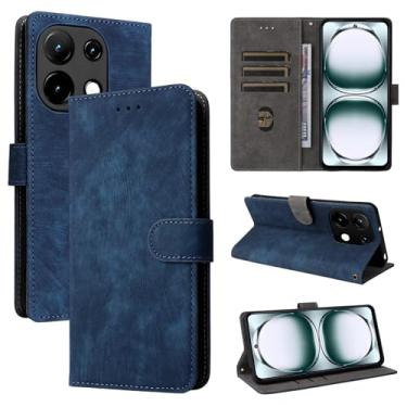 Imagem de Pzwoxukhov Capa compatível com Umidigi Note 100, compatível com capa de telefone Umidigi Note 100, couro PU, capa flip azul