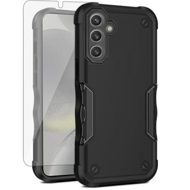 Imagem de Asuwish Capa de celular para Samsung Galaxy S24/S25 5G com protetor de tela de vidro temperado, híbrida, fina, resistente, à prova de choque, rígida, acessórios de proteção S 24 24S 25 25S G5 SM-S931U