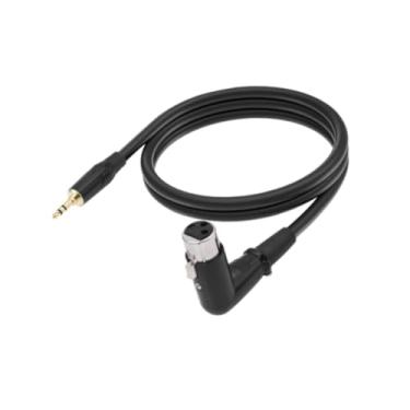 Imagem de Colaxi Cabo adaptador de áudio TRS para XLR fêmea de 3,5 mm, cabo adaptador de áudio em ângulo reto para amplificadores, computadores, telefones e tocadores, 100cm