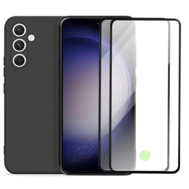 Imagem de Kit Capa Capinha Aveludada e 2 Películas de Vidro 3D Compatível Samsung Galaxy S23 - SMART E CASE