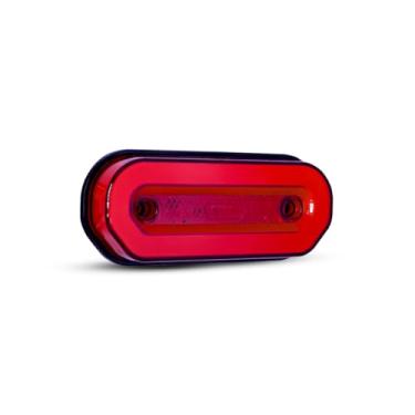 Imagem de Luz Lateral Verde Led Oval Bivolt Ologo Caminhão Carreta Rubi