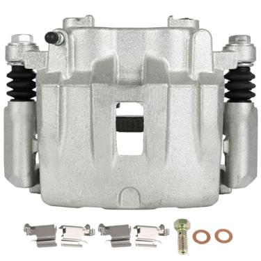 Imagem de SCITOO Pinça de freio a disco dianteira esquerda 18B4827 com suporte para Jeep Grand Cherokee 1999-2004, pistões duplos