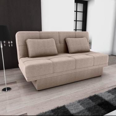 Imagem de Sofá-cama Sany 3 Lugares Reclinável com Baú Bouclê Marrom - Matrix