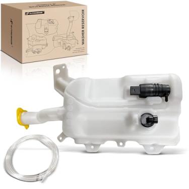 Imagem de A-Premium Conjunto de tanque de reservatório de lavadora de para-brisa compatível com Dodge Dart 2013 2014 2015 2016 - com tampa e bomba de arruela e sensor de nível de fluido