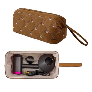 Imagem de GISMTR Bolsa de viagem para secador de cabelo Shark Flexstyle Dyson Airwrap impermeável à prova de poeira organizador de viagem para secador de cabelo Revlon Styler, Marrom, Bonito