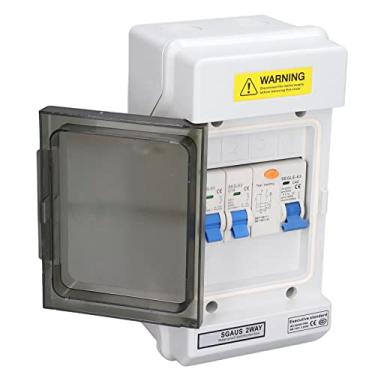 Imagem de 40A 30mA Rcd+2mcb (6a+16a) Disjuntor de 2 Vias, Mini Disjuntor de Vazamento, Pequeno Interruptor de Proteção de Vazamento para Oficina, Garagem