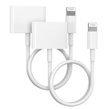 Imagem de [Certificado Apple MFi] Adaptador Lightning para 30 pinos para iPhone, pacote com 2 conversor de carregamento e transferência de dados de 8 pinos para 30 pinos compatível com iPhone 14 13 12 11 Xs X 8
