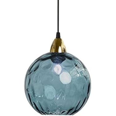 Imagem de Abajur De Vidro Manchado De Estilo Nórdico Iluminação Pendente, Diâmetro Criativo 20cm/7.8in, Lustre De Decoração Simples, Mini Lâmpada Pendurada De Vidro Soprado à Mão, A