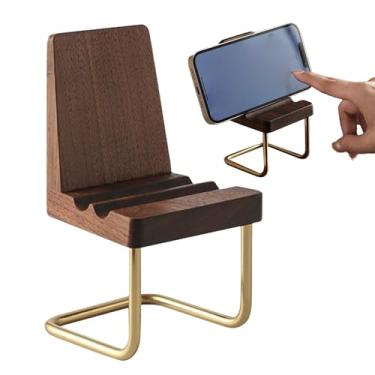 Imagem de Base Para Telemóvel De Secretária, Pequeno Suporte Para Telemóvel Em Forma De Cadeira, Suporte De Ajustável Para Todos Smartphones Gravação De Vídeo Estudo Trabalho Ambiente Doméstico