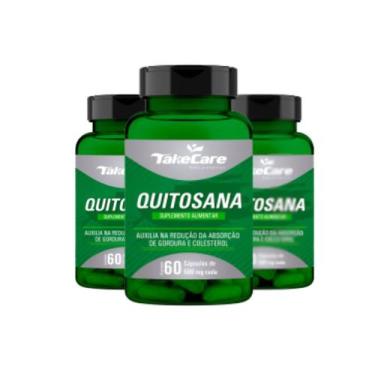 Imagem de kit 3 Quitosana Spirulina Psyllium e Café Verde - 60 Capsulas Take Car