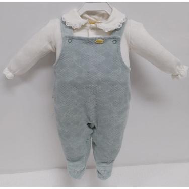 Imagem de Macacão Longo Bebê Menina Plush Luxo Suedine Zafielo Ref 606