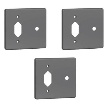 Imagem de Kit 3 Placa 4x4 Posto Tomada + Saída De Fio Legrand 54395 - PIAL