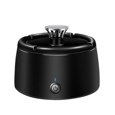 Imagem de Cinzeiro sem fumaça 2 em 1 purificador de ar cinzeiro para remoção de fumaça cinzeiro portátil sem fumaça cinzeiros elétricos recarregáveis por USB para escritório em casa