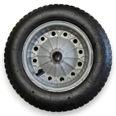 Imagem de Roda para Carrinho com Bucha Metálica  Pneu com Câmara ou Maciço EVA (