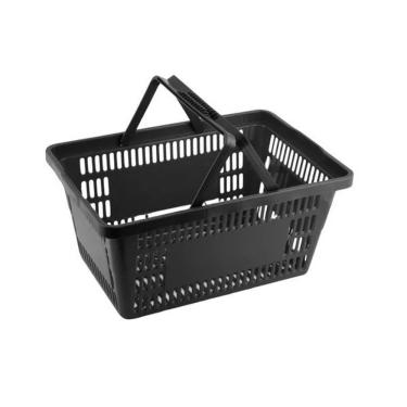 Imagem de Cesta Plastica Multiuso Com Alca 16 Lt 42x29x20 Preta