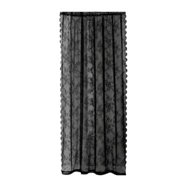 Imagem de AFXGUSD Cortina de Tule de Renda, Painel de Cortina Floral, Cortina de Rede, Cortina de Voile, Cortina de Janela para Quarto, Style D