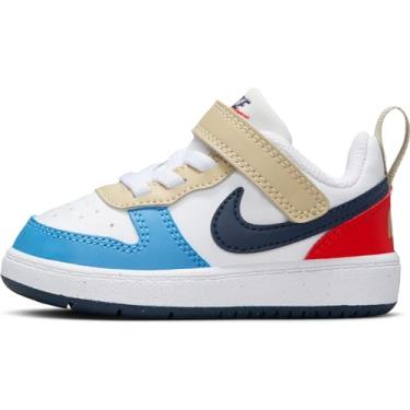 Imagem de Nike Tênis infantil unissex Court Borough Low Recraft, Whitethunderblue-ltcrimson-bluebeyon, 22 BR