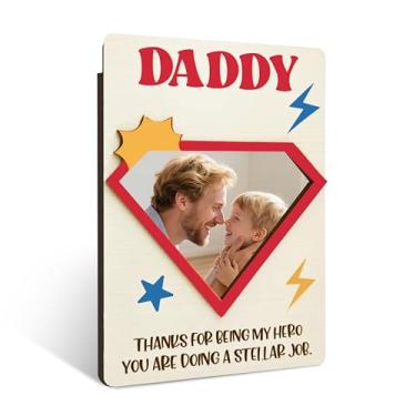 Imagem de Porta-retrato de pai, presente de aniversário de Natal, Dia dos Pais, super-herói papai quadros ímãs para geladeira, para pai, pai, 35