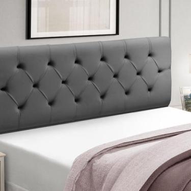Imagem de Cabeceira Cama Box Estofada Madeira Queen Size Realeza - D'Julia, Cinz
