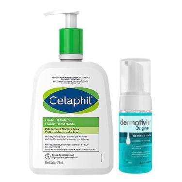 Imagem de Cetaphil e Dermotivin Kit - Hidratante Corporal para Peles Normais ou 