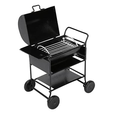 Imagem de Rack Para Churrasco Para Casa De Bonecas, Escala 1:12, Panelas De Cozinha Em Miniatura, Simulação De Carrinho De Mão, Grelha Para Churrasco, Forno, Modelo De Brinquedo, Modelo De Mini Forno, Brinquedo