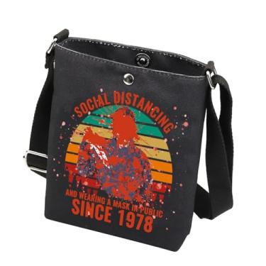 Imagem de XYANFA Bolsa tiracolo para amantes de filmes de terror, presente para fãs de filmes assustadores, presente de monstros, assassino, inspirada, bolsa de ombro, Desde 1978 Cb