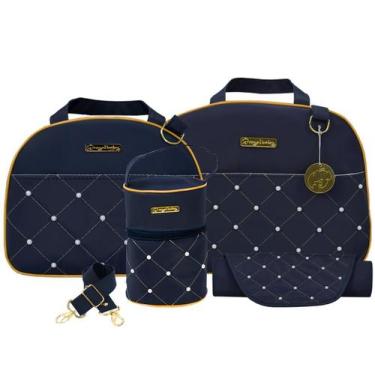 Imagem de Kit Bolsas de Maternidade Menina e Menino Luxo Super Premium Material 