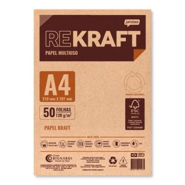 Imagem de Papel Kraft A4 120g 50 folhas para impressão Jandaia
