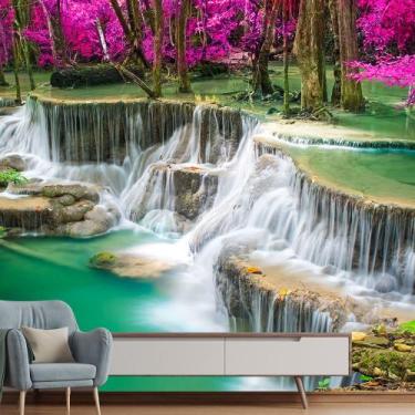 Imagem de Papel de Parede Paisagem Cachoeira Natureza Sala Adesivo - 026pcm - Al